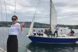 Switzerland Liberty Specialty Markets team relaxing on sailboats during Zurich Team Day