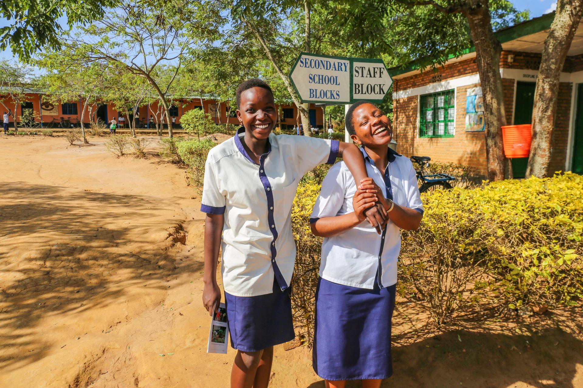 Children in Rwanda smiling 