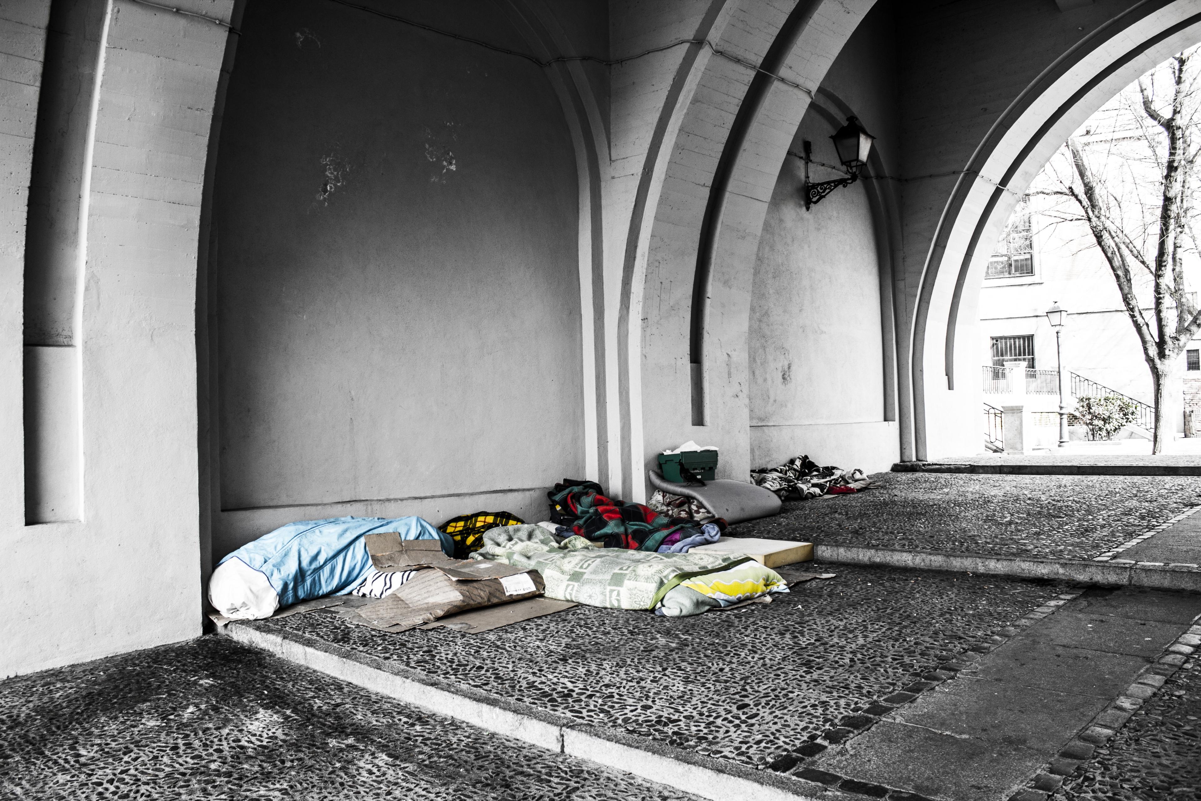 homeless sleepers on streets