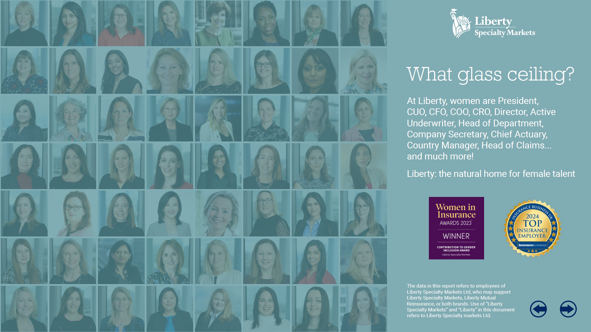 Glass ceiling advert