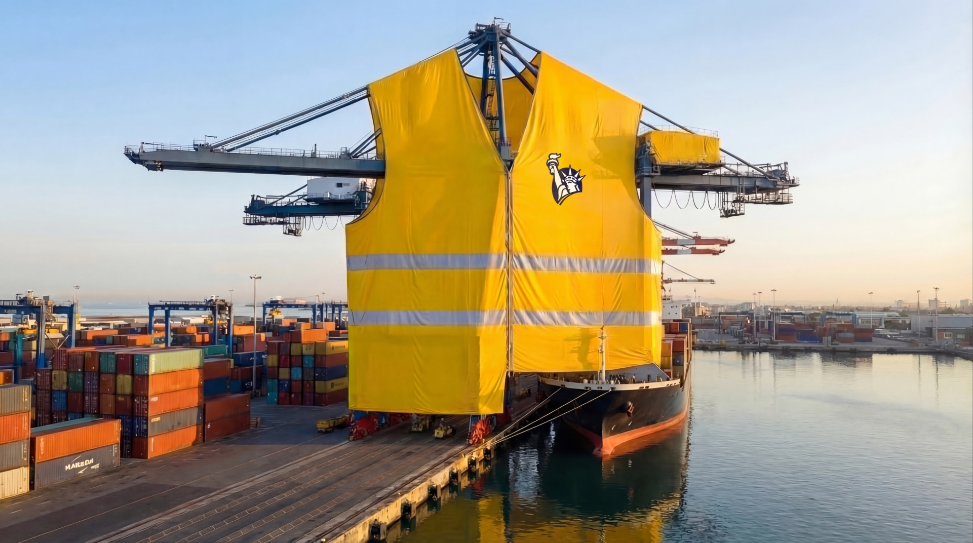 Marine cranes and docks