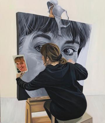 Photo of Ruth painting