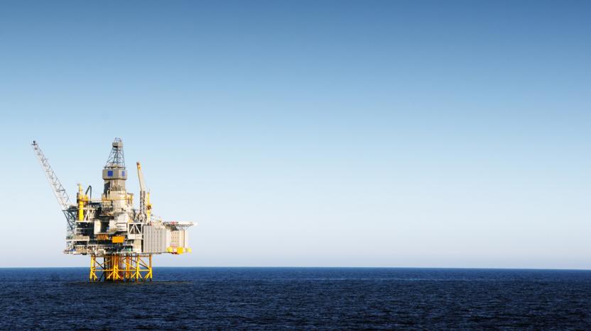 oil rig at sea