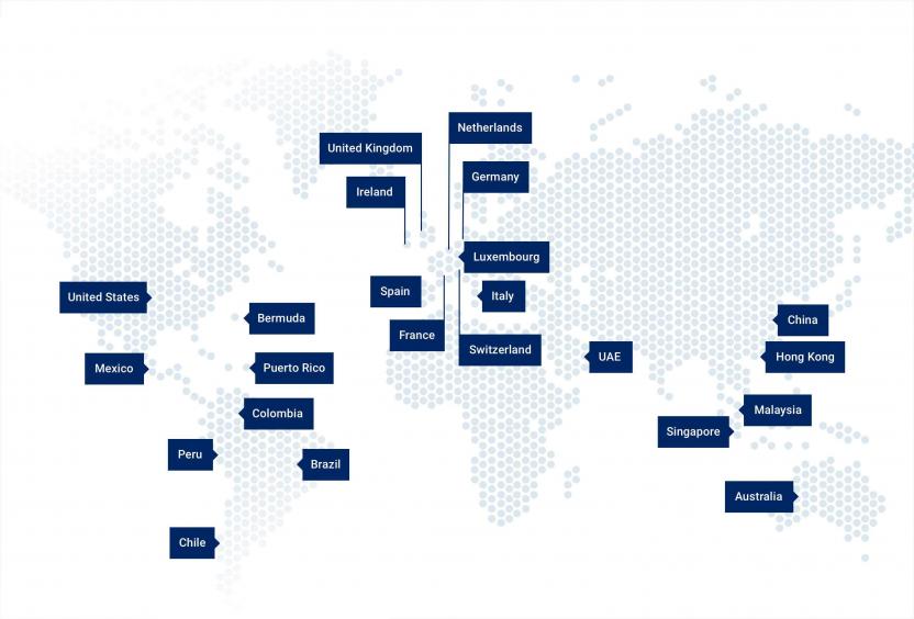 Map of locations