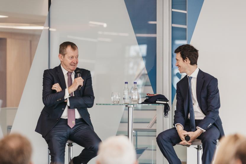 Alastair Campbell and Rory Stewart speaking at our Unique Perspectives event 