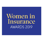 Women in Insurance Awards 2019 logo on a purple background