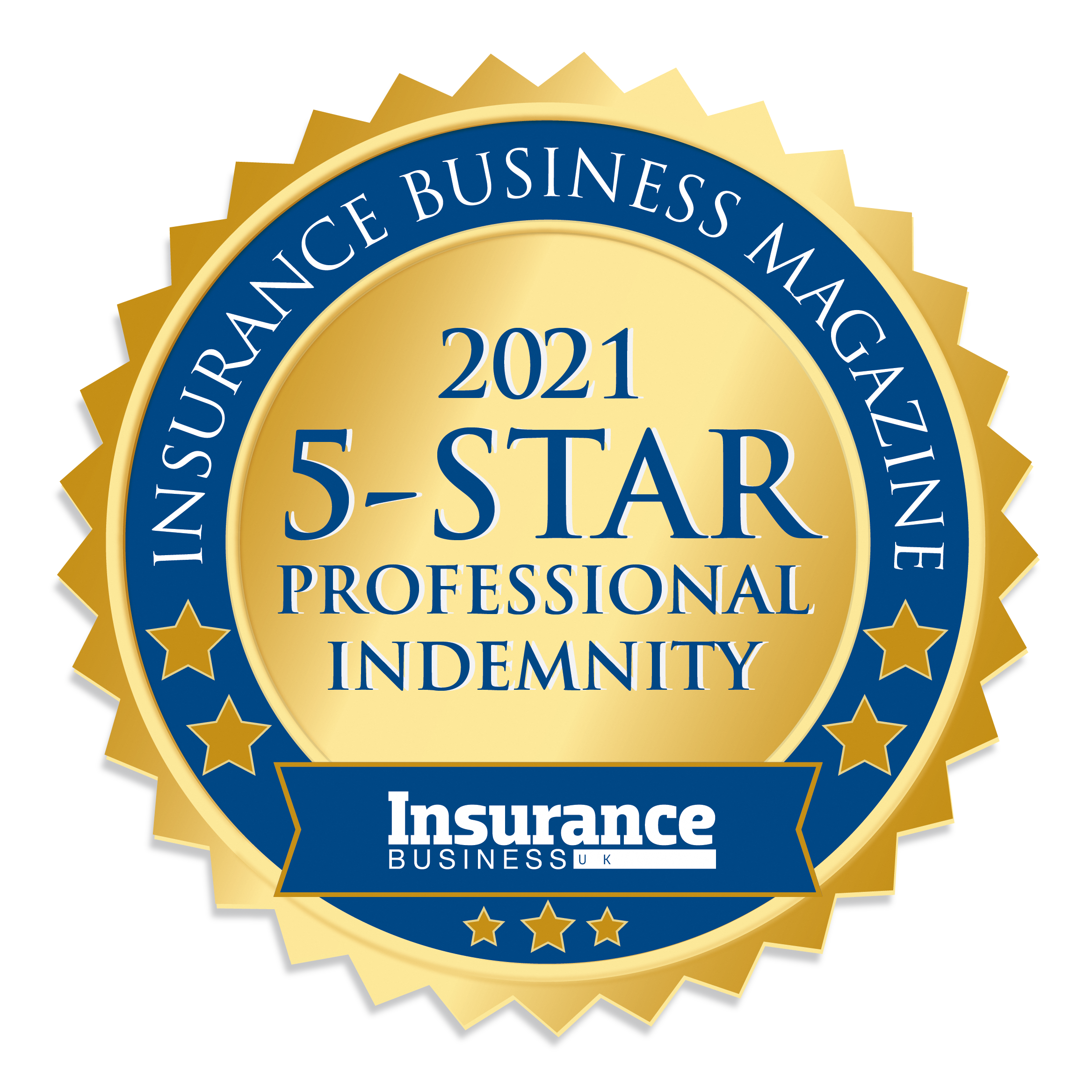 5-Star Professional Indemnity 2021 award