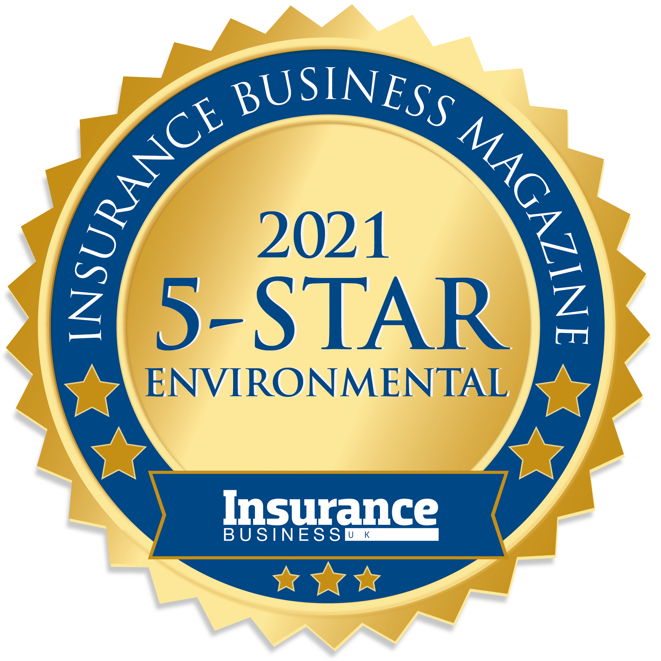 Insurance Business UK 5-Star Environmental 2021 medal 